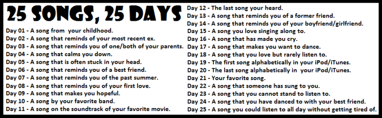 25 Songs 25 Days #3