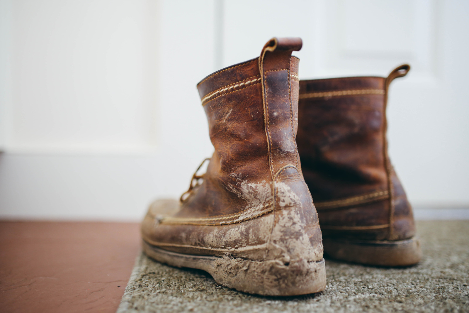 Dirty Boots From A Long Hike