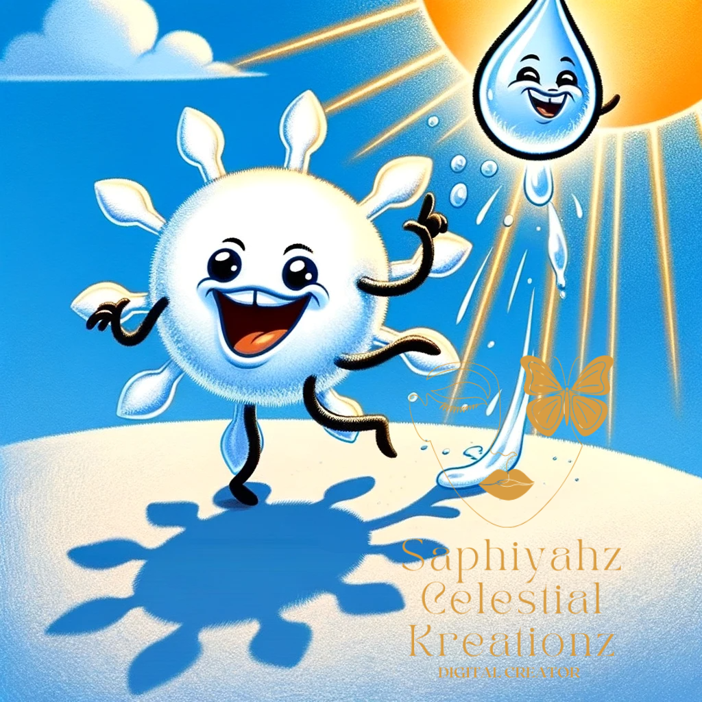  Joe, the snowflake, dancing on the breeze under a sunny sky humorously encapsulates the playful spirit of the limerick. Joe's transformation from a snowflake to a water droplet adds a touch of whimsy to the concept of lingering snow.