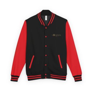 LOCKED IN. Heavyweight letterman jacket